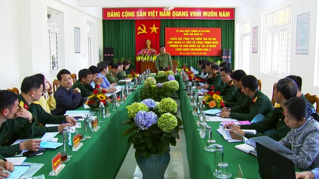 ỦY BAN QUỐC PHÒNG VÀ AN NINH KHẢO SÁT TẠI LỮ ĐOÀN CÔNG BINH 280, QUÂN KHU 5